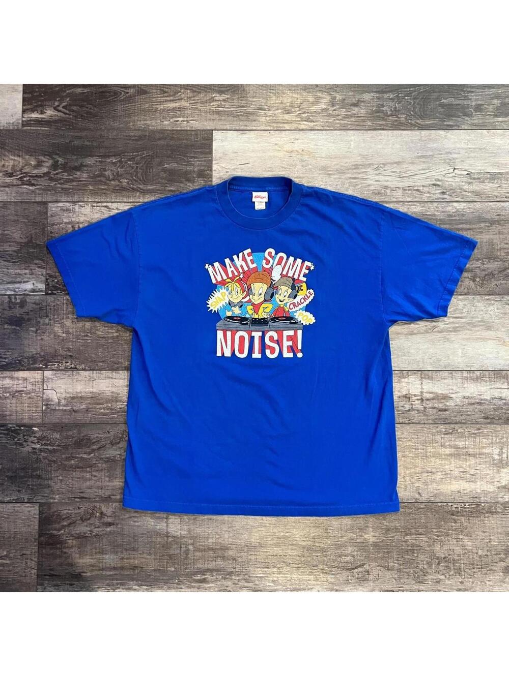 y2k Kellogg's Rice Krispies Snap Crackle Pop Tee Cereal Graphic Mens XXl 2XL